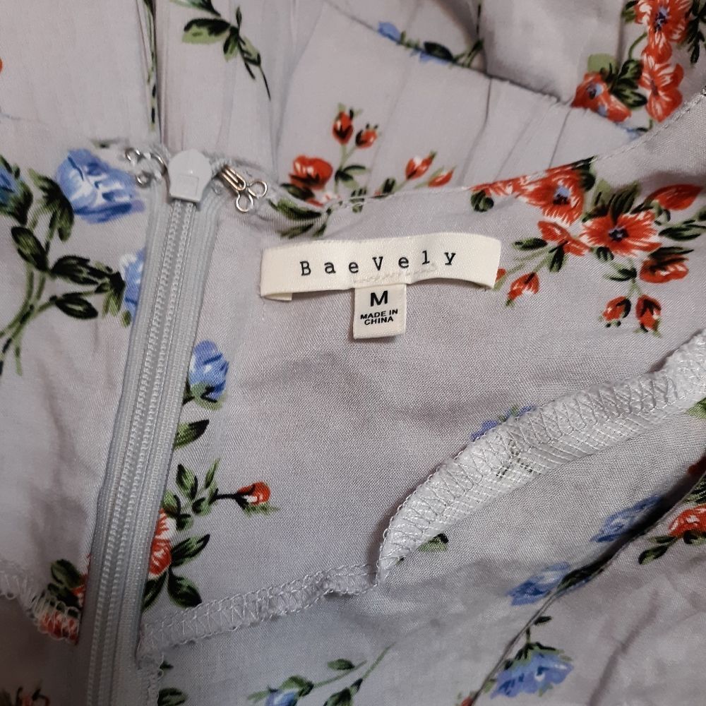 Baevely gray/purple floral romper - Picture 3 of 8